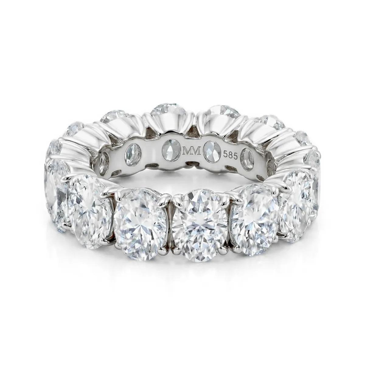 Daphne - Oval Cut Moissanite Full Eternity Ring
