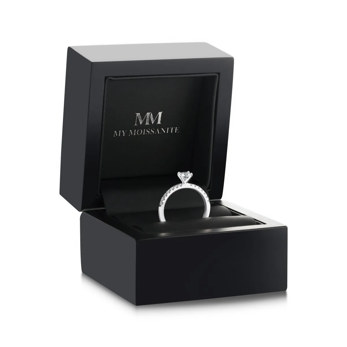 Finesse - Moissanite Engagement Ring With Side Stones