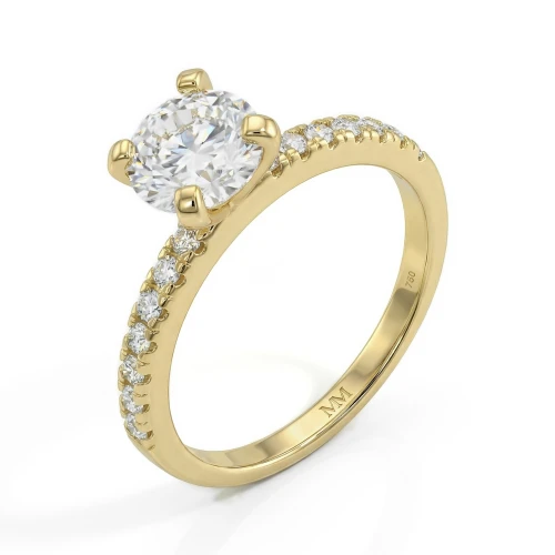 Finesse - Moissanite Engagement Ring with Side Stones