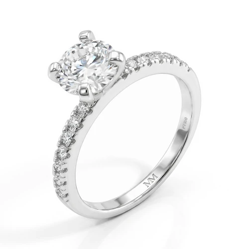 Finesse - Moissanite Engagement Ring with Side Stones