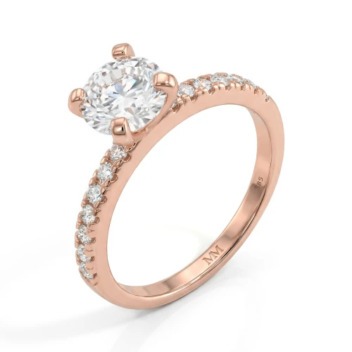 Finesse - Moissanite Engagement Ring with Side Stones