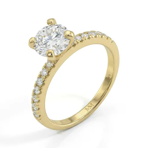 Finesse - Moissanite Engagement Ring with Side Stones