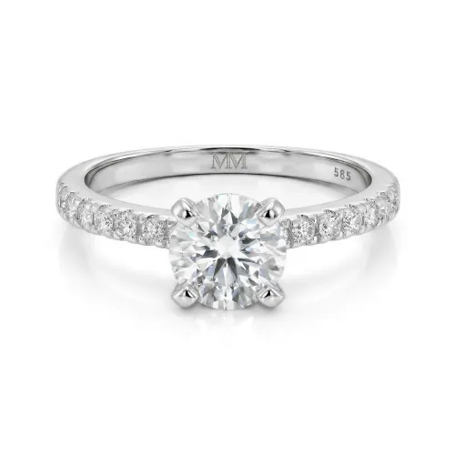 Finesse - Moissanite Engagement Ring with Side Stones