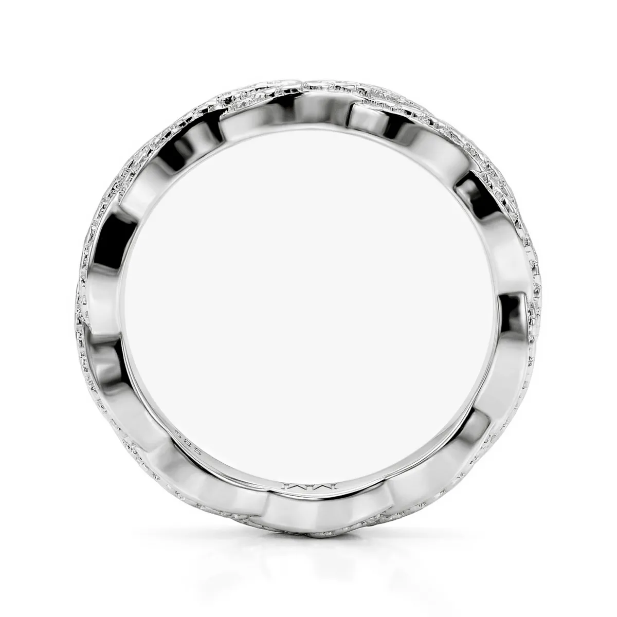 Seraph - Moissanite Eternity Ring with Twisted Pavé Design