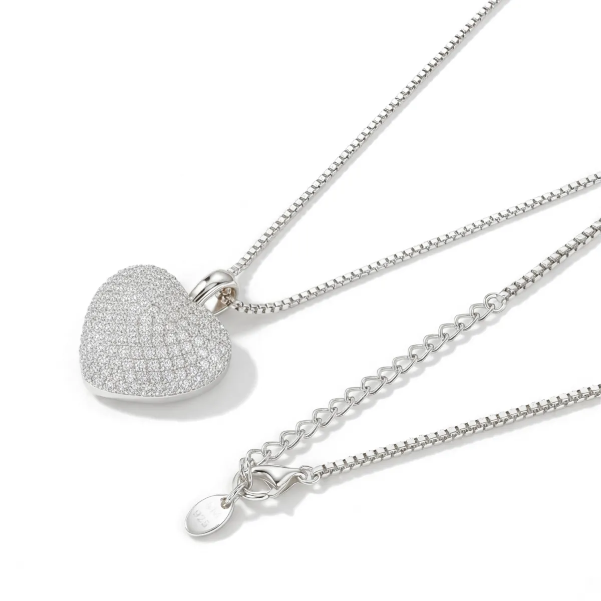 Serenade - Heart Shaped Pavé Moissanite Pendant