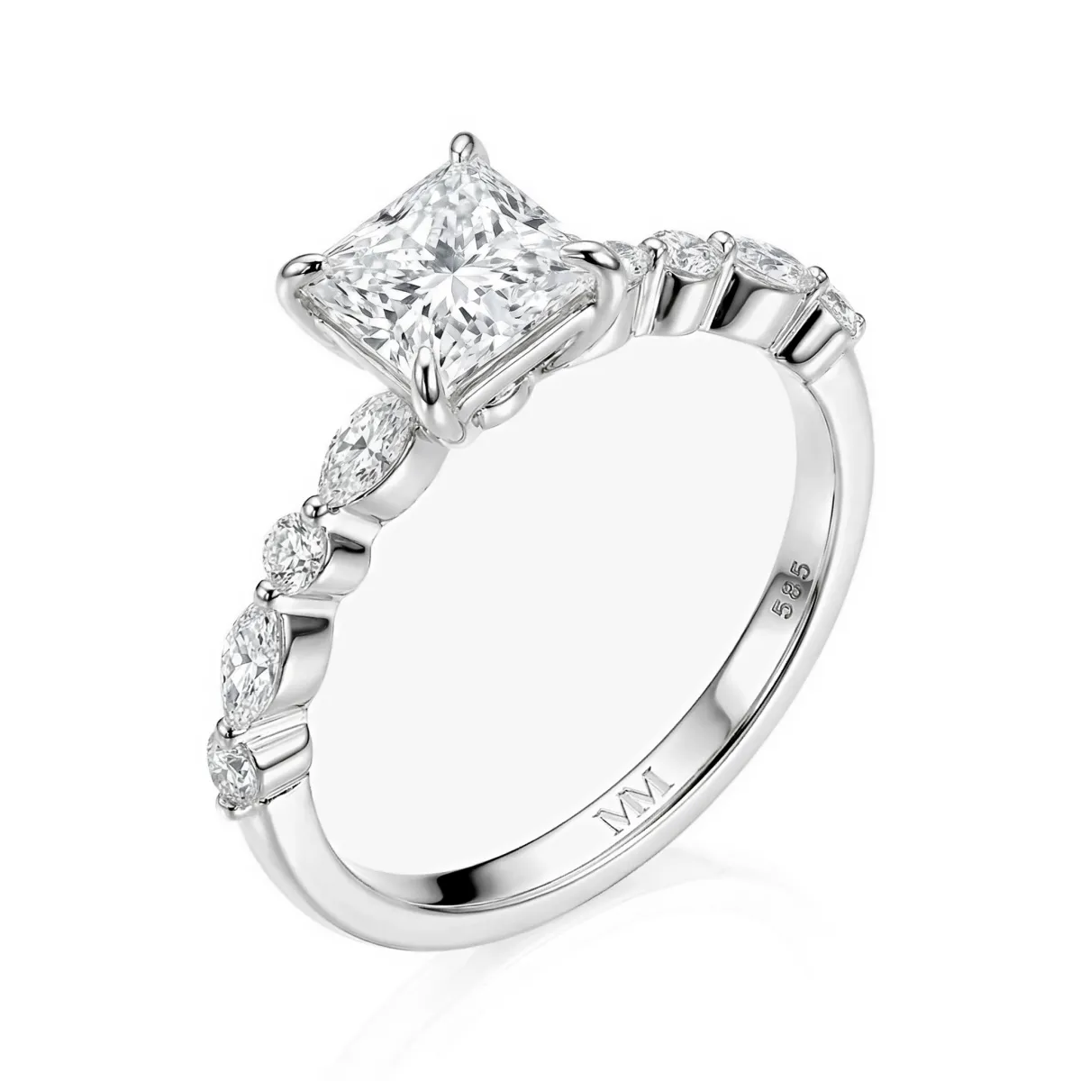 Ava - Princess Cut Moissanite Ring