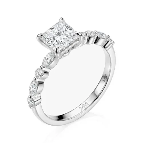 Ava - Princess Cut Moissanite Ring