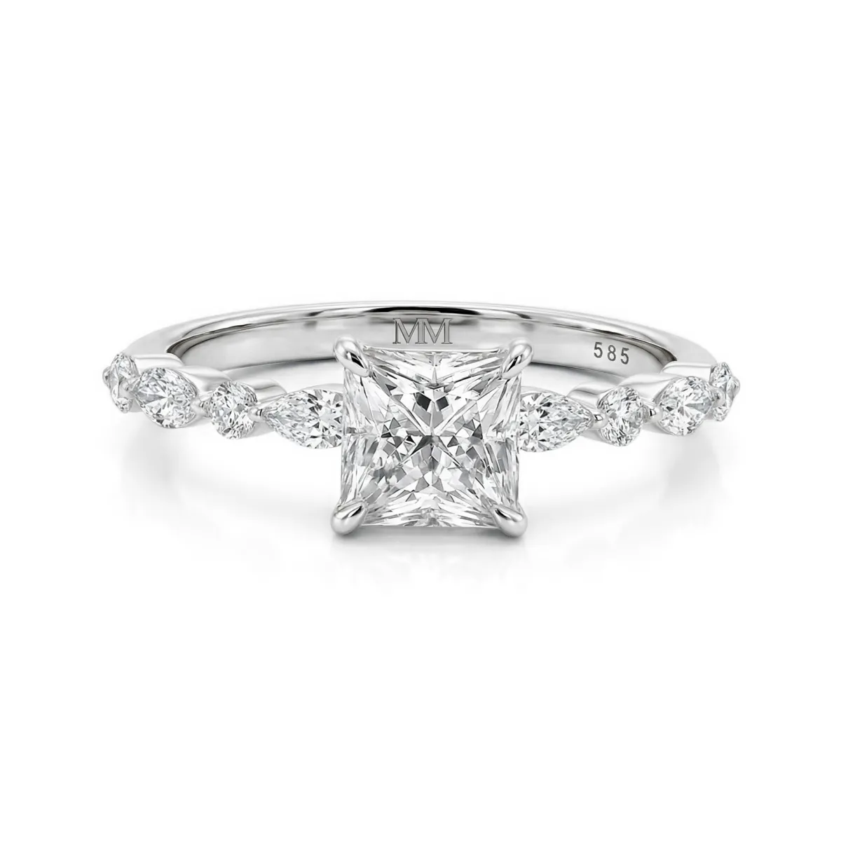 Ava - Princess Cut Moissanite Ring