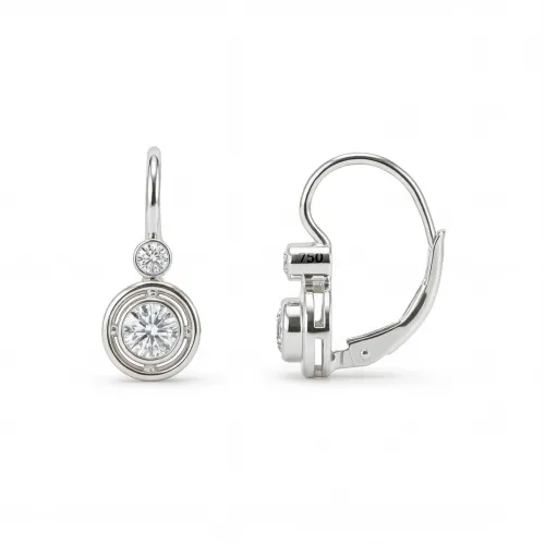 Lunar - Moissanite Latch Back Earrings