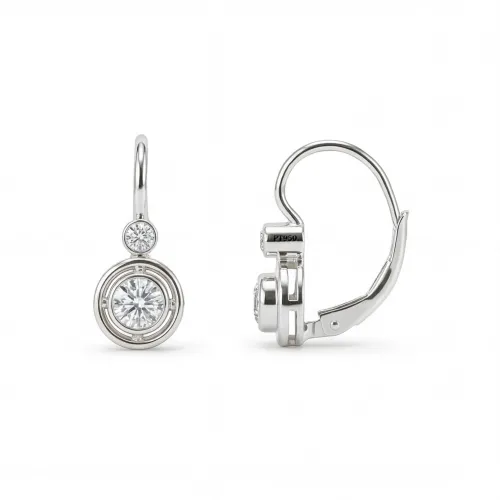 Lunar - Moissanite Latch Back Earrings