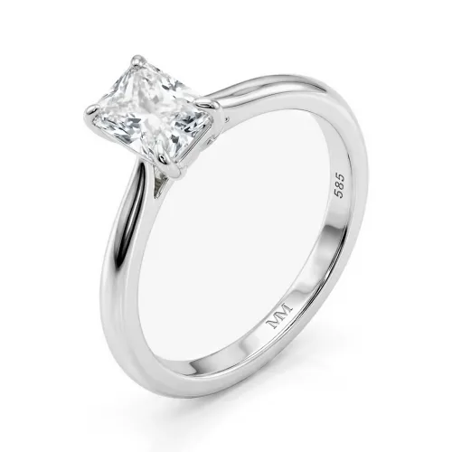 Lustra – Radiant Solitaire Moissanite Ring