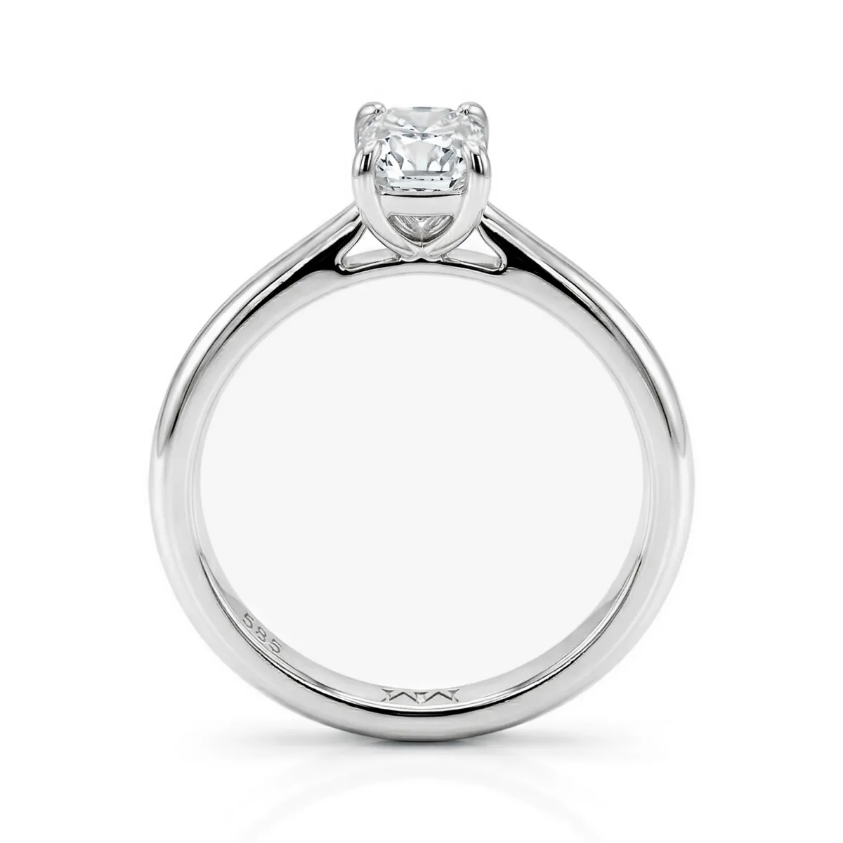 Lustra – Radiant Solitaire Moissanite Ring