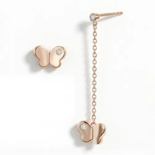 Butterfly Drops - Moissanite Drop Earrings