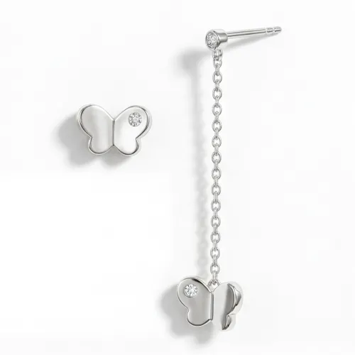 Butterfly Drops - Moissanite Oorhangers