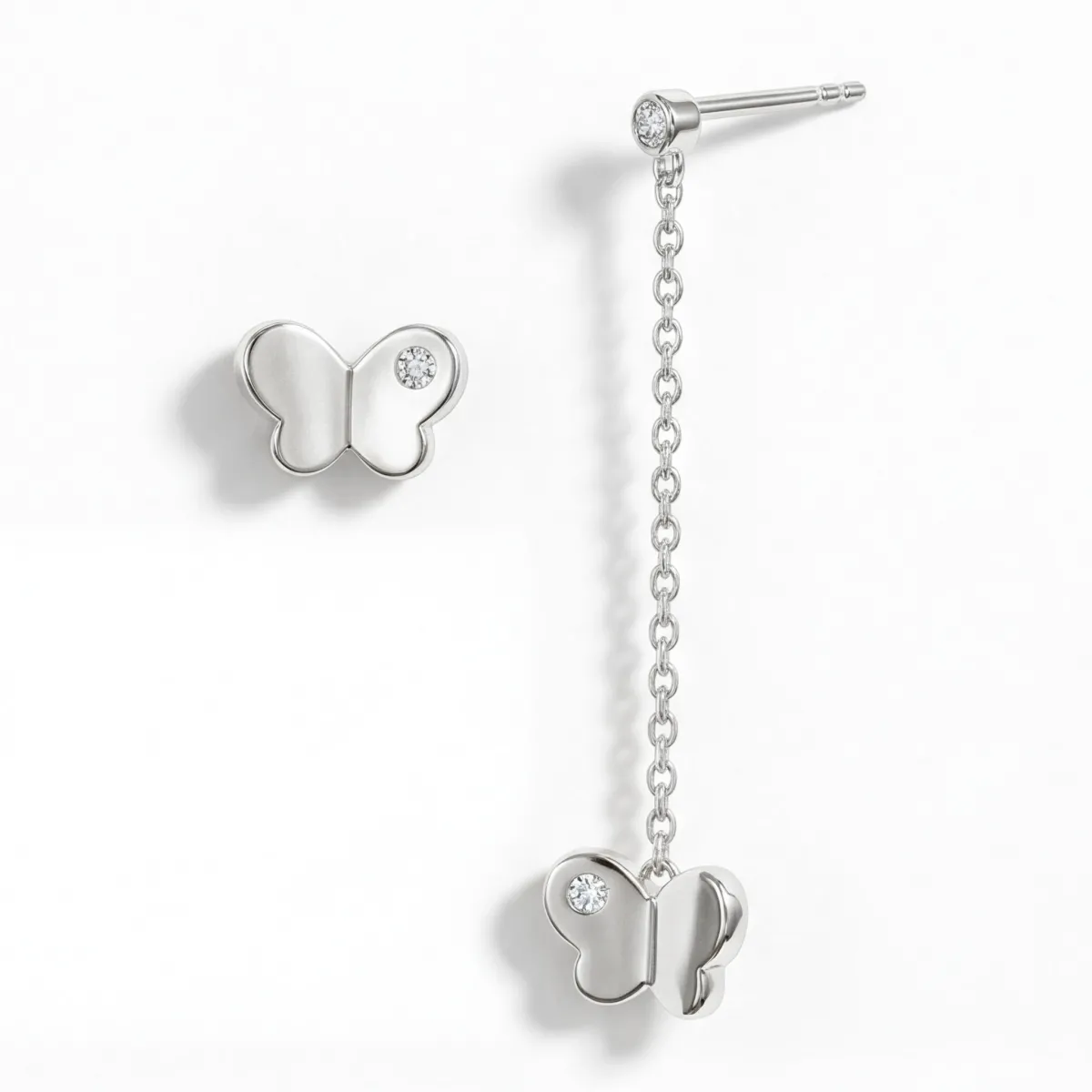 Butterfly Drops - Moissanite Drop Earrings