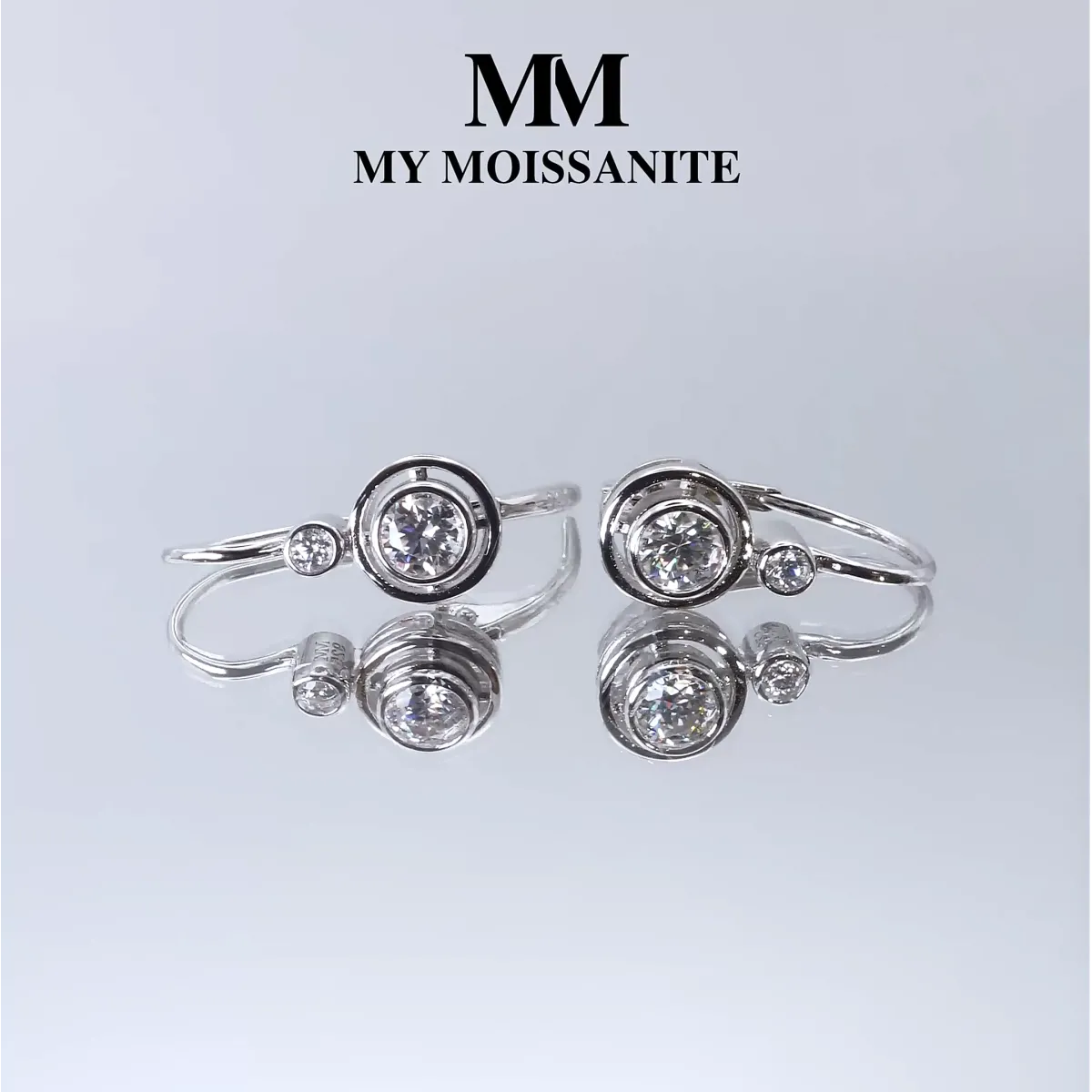 Lunar - Moissanite Latch Back Earrings
