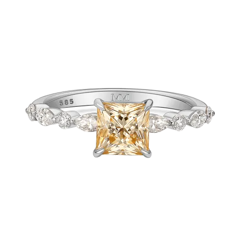 Ava - Princess Cut Moissanite Ring