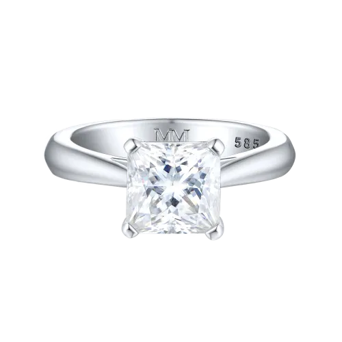 Iris – Princess Solitaire Moissanite Ring
