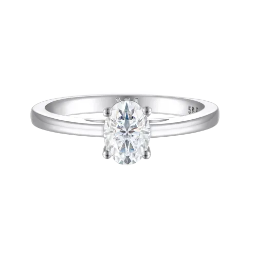 Eloise - Oval Solitaire Moissanite Ring