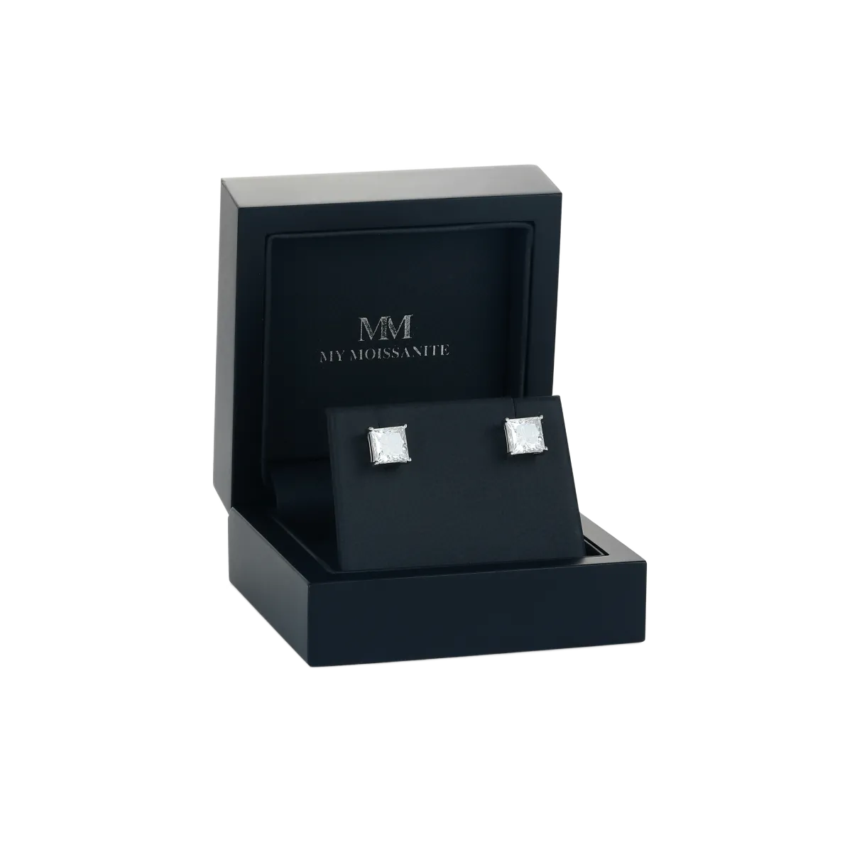 Orion – Princess Moissanite Stud Earrings