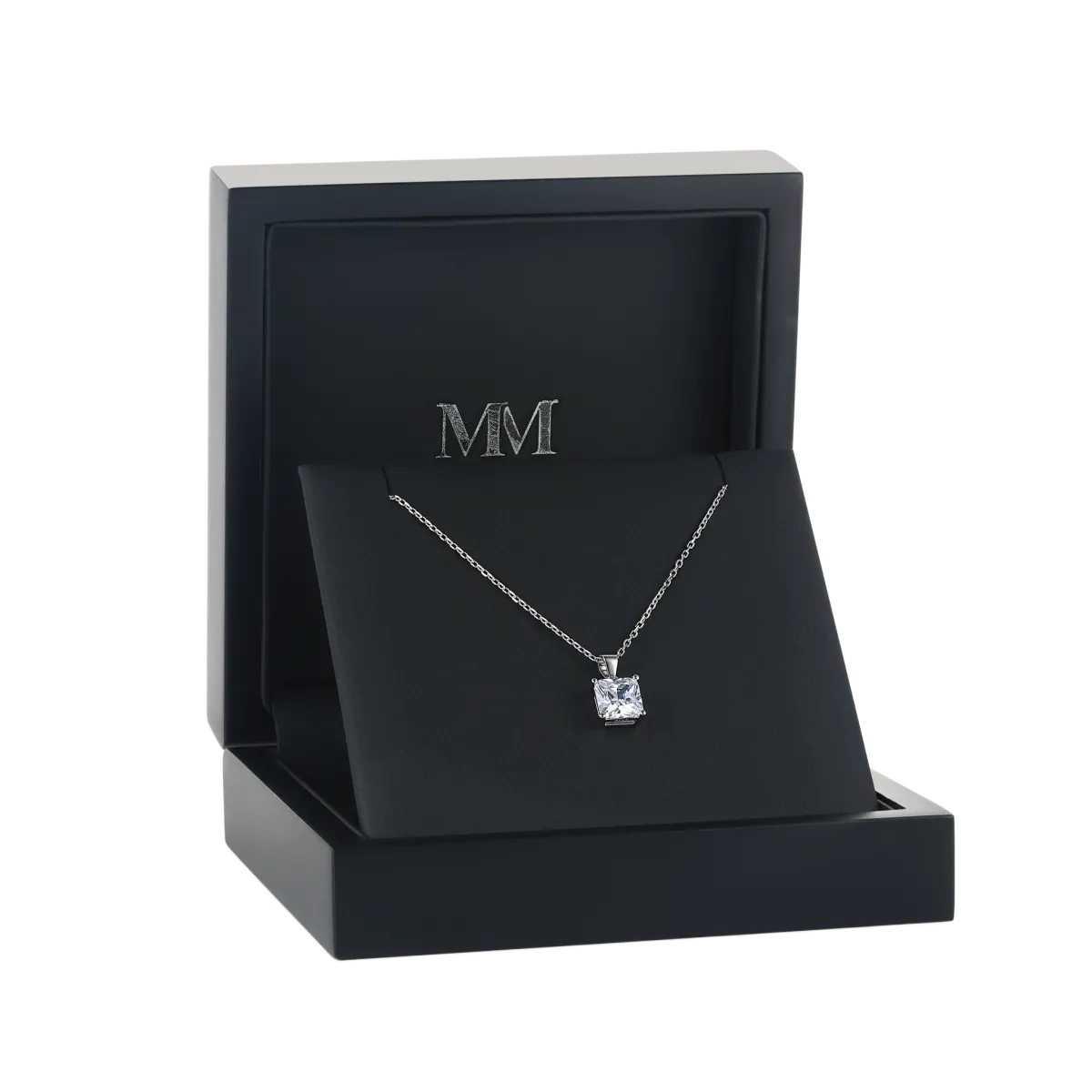 Regent - Princess Cut Moissanite Solitaire Pendant