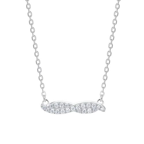 Astrid - Naszyjnik z Moissanitu Inspirowany Markizą z Oprawą Pavé